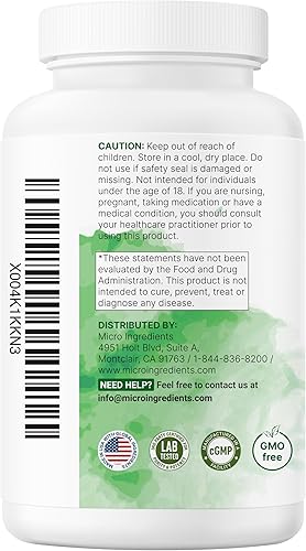 Miniatura 7 de Micro Ingredients Probióticos 200 mil millones de UFC, 120 cápsulas vegetales  Mega probióticos para hombres y mujeres  40 cepas con prebióticos,