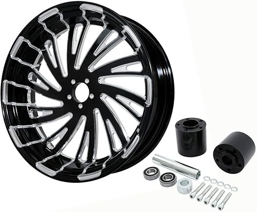 TCMT Cubo de rueda trasera de 18 x 5.5 pulgadas para Harley Touring sin ABS, Road King Electra Street Road Glide FLTR FLHT FLHX 2008-2021