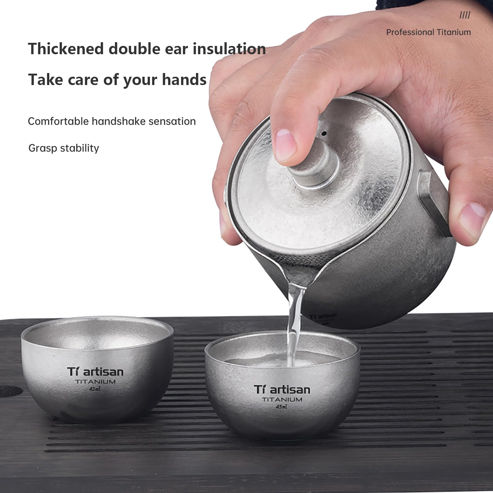 Amazon.com: Ti artisan Titanium Tea Set with Strainer Dividing