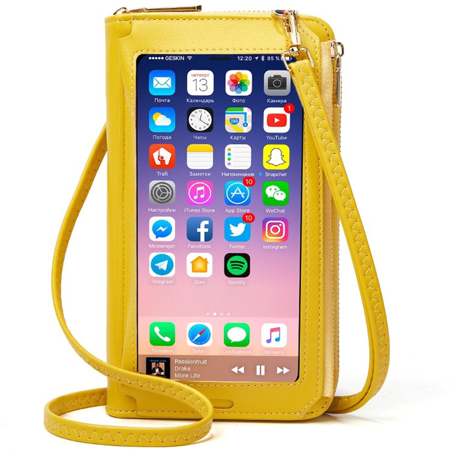 SAMERIOSmall Crossbody Sling Bags for Women Shoulder Handbag Touch Screen Phone Bag RFID Blocking Wallet for Girls