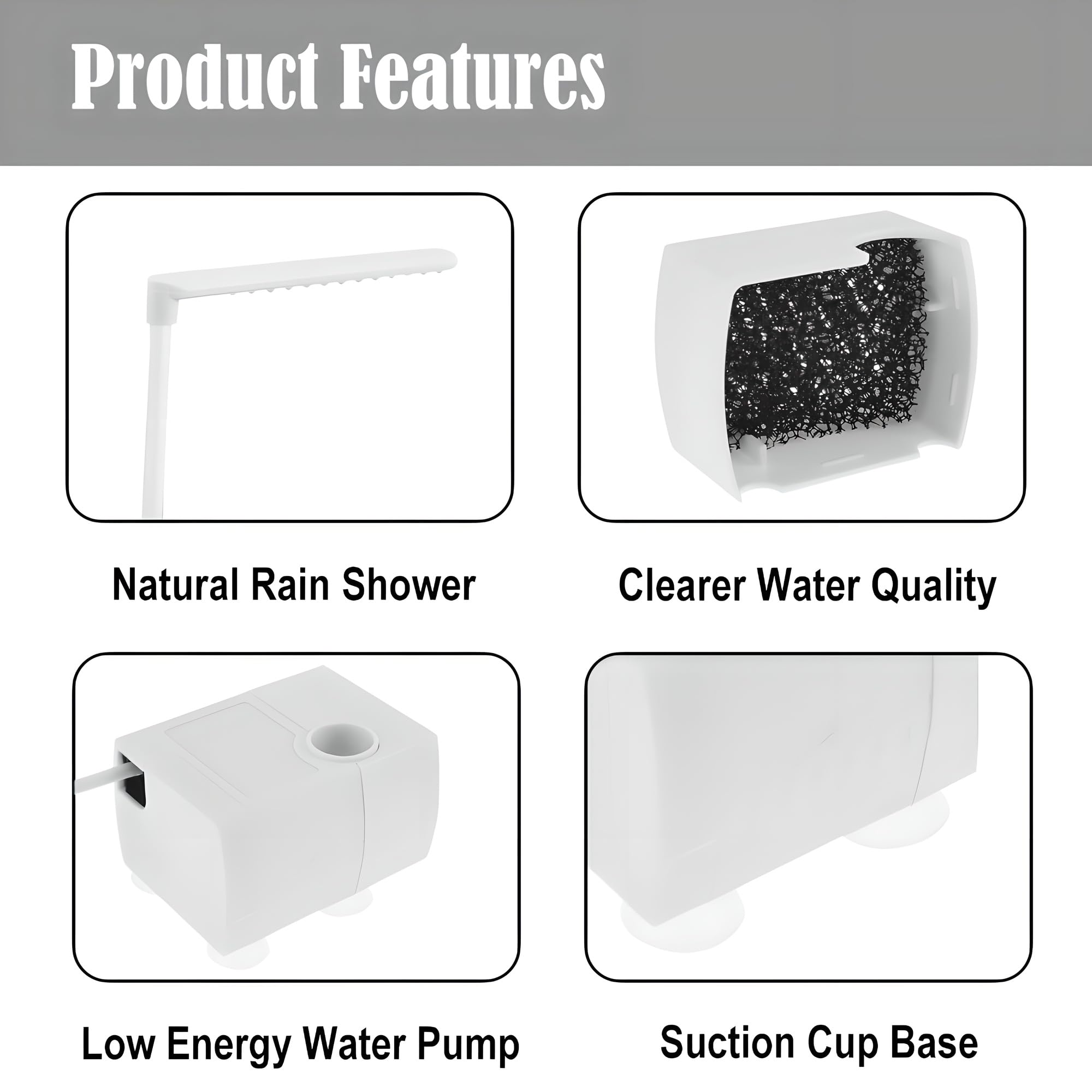 Ducha automática para pájaros con bomba, fuente de flujo de agua ajustable, alimentación por USB, ideal para pájaros pequeños a medianos, incluye accesorio para jaula de loros