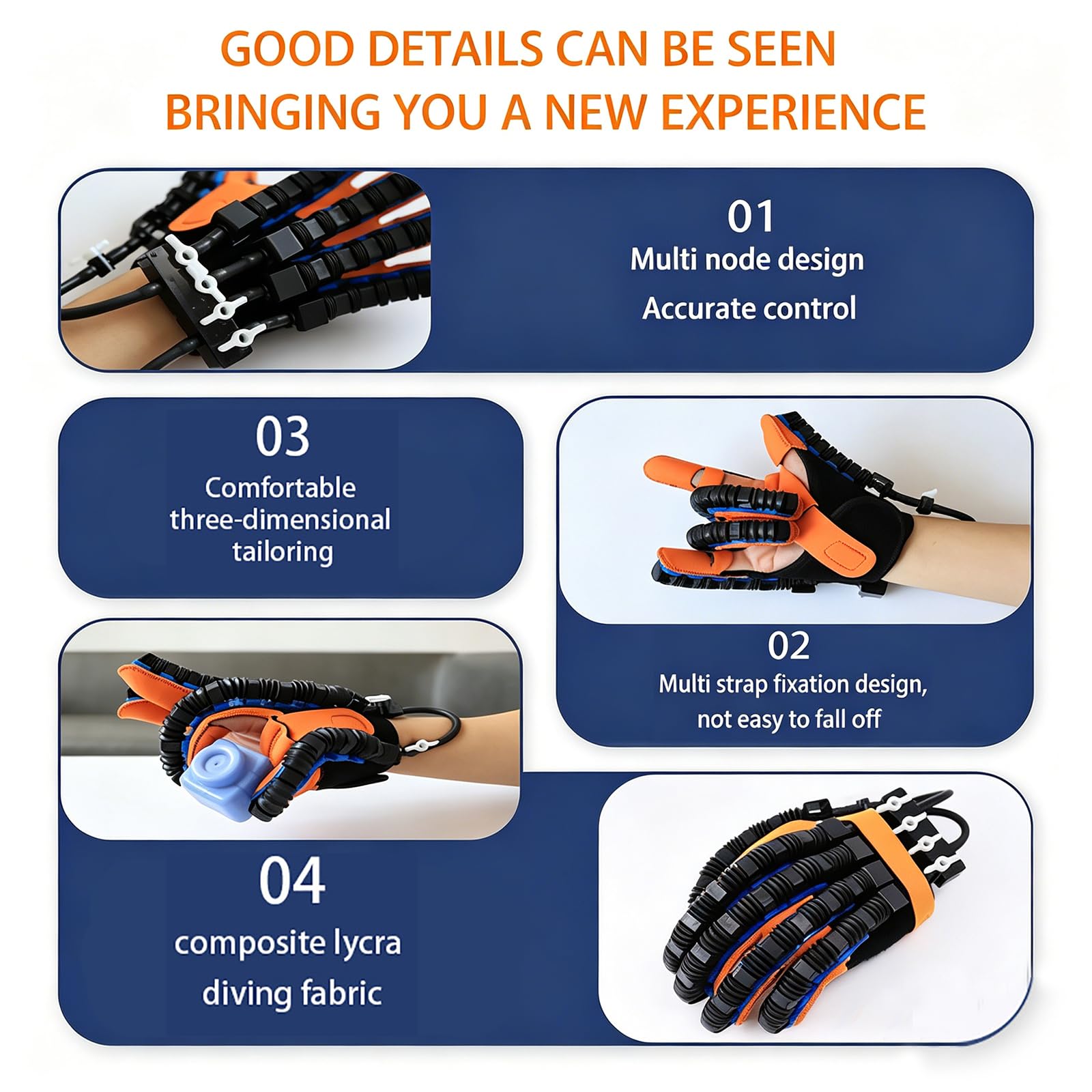 Guantes Robóticos De Rehabilitación para El Hogar, Rehabilitación Robótica De Mano para Accidentes Cerebrovasculares, Guante De Terapia para Dedos, Equipo De Recuperación Left Hand S