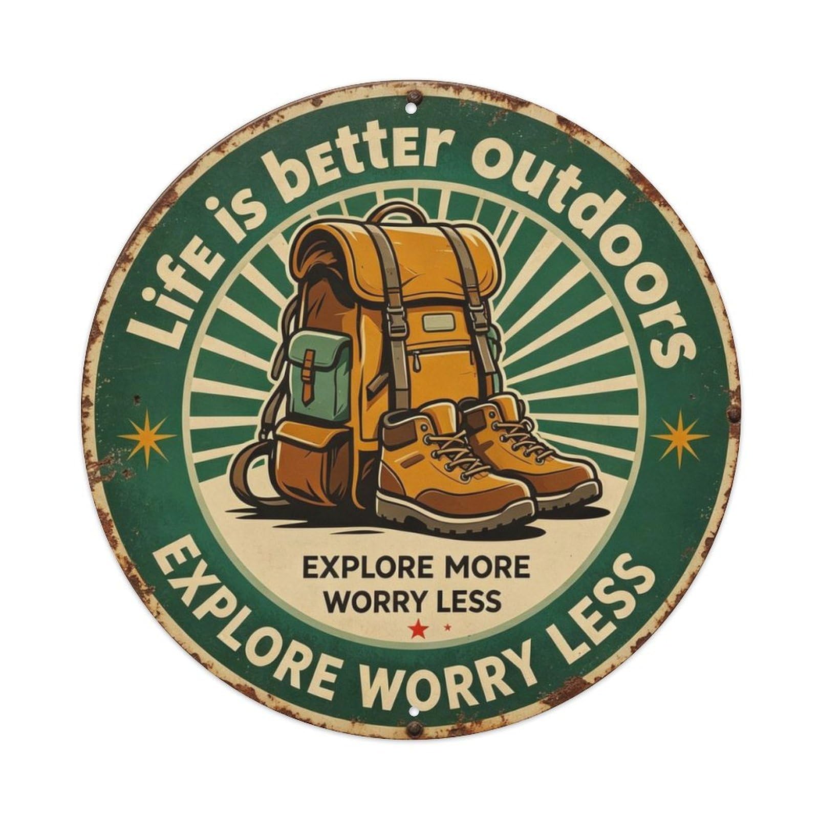 Life Is Better Outdoors Metal Tin Sign Plaque