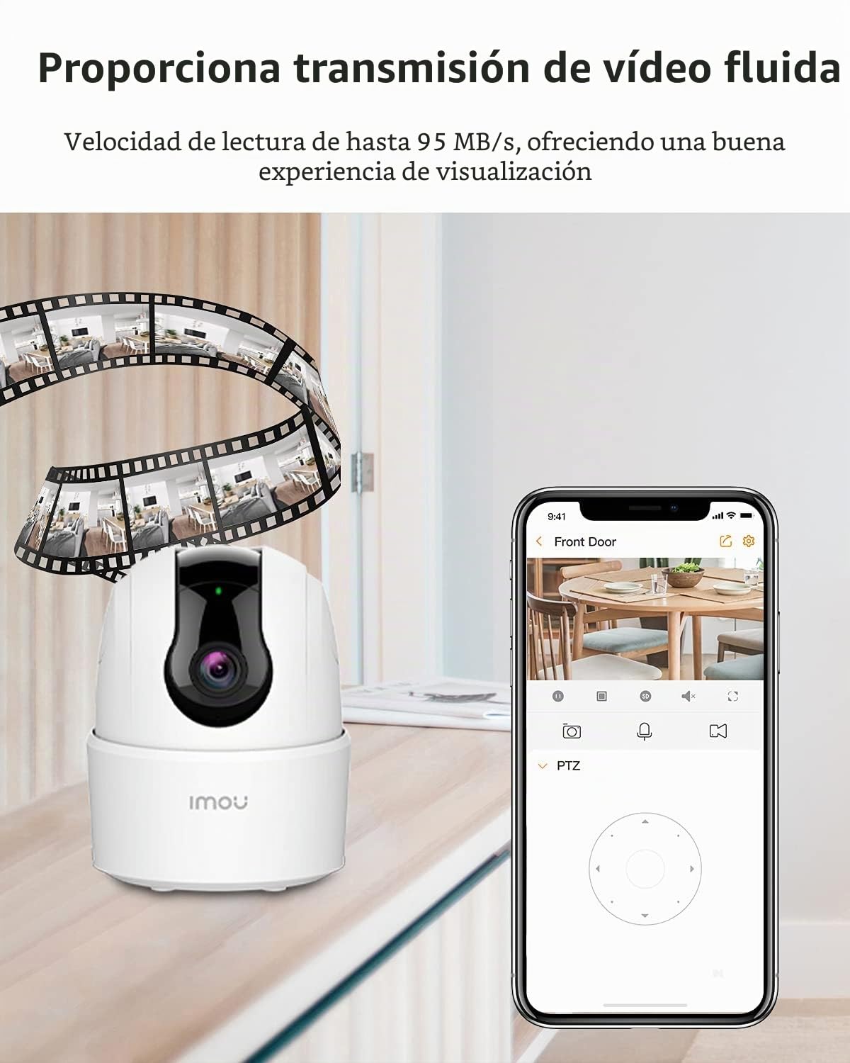 Imou Tarjeta de Memoria Micro 64 GB SDXC Imou Fast Full HD de hasta 95/25 MB/s Adaptador SD Clase 30 UHS-I para teléfono Inteligente, Tableta, cámara de acción, dron y computadora portátil (64 GB)