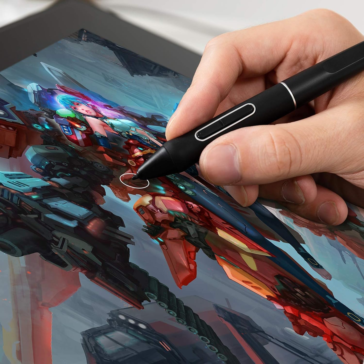 HUION PW517 Pen Tech 3.0 Battery-Free Stylus Bundle with 10 Felt Nibs PN05F for Kamvas Pro 16 (2.5K) & Kamvas 13