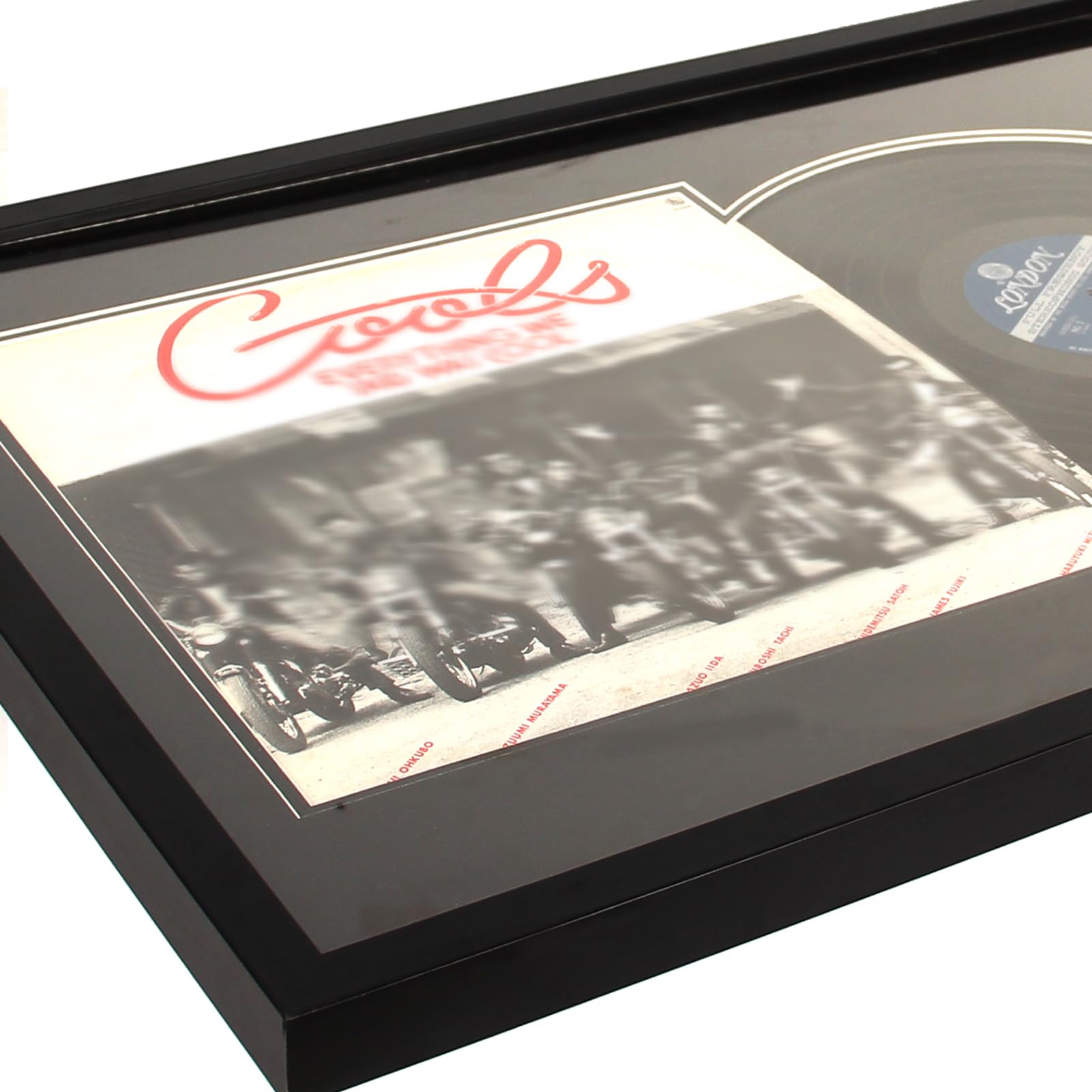 XINWENLI cadres doubles pour disques vinyles - 48 x 86 cm - À suspendre au mur - 30,5 cm - Noir - Pour la maison, le bureau, décoration d'intérieur, les amateurs d'albums - Cadeaux pour les amateurs