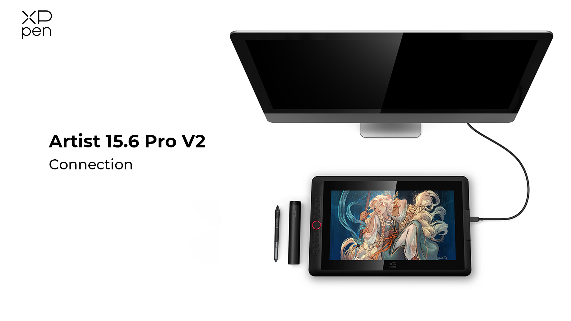 XPPen Artist 15.6 Pro V2 Drawing Tablet, 15.4-inch Graphics