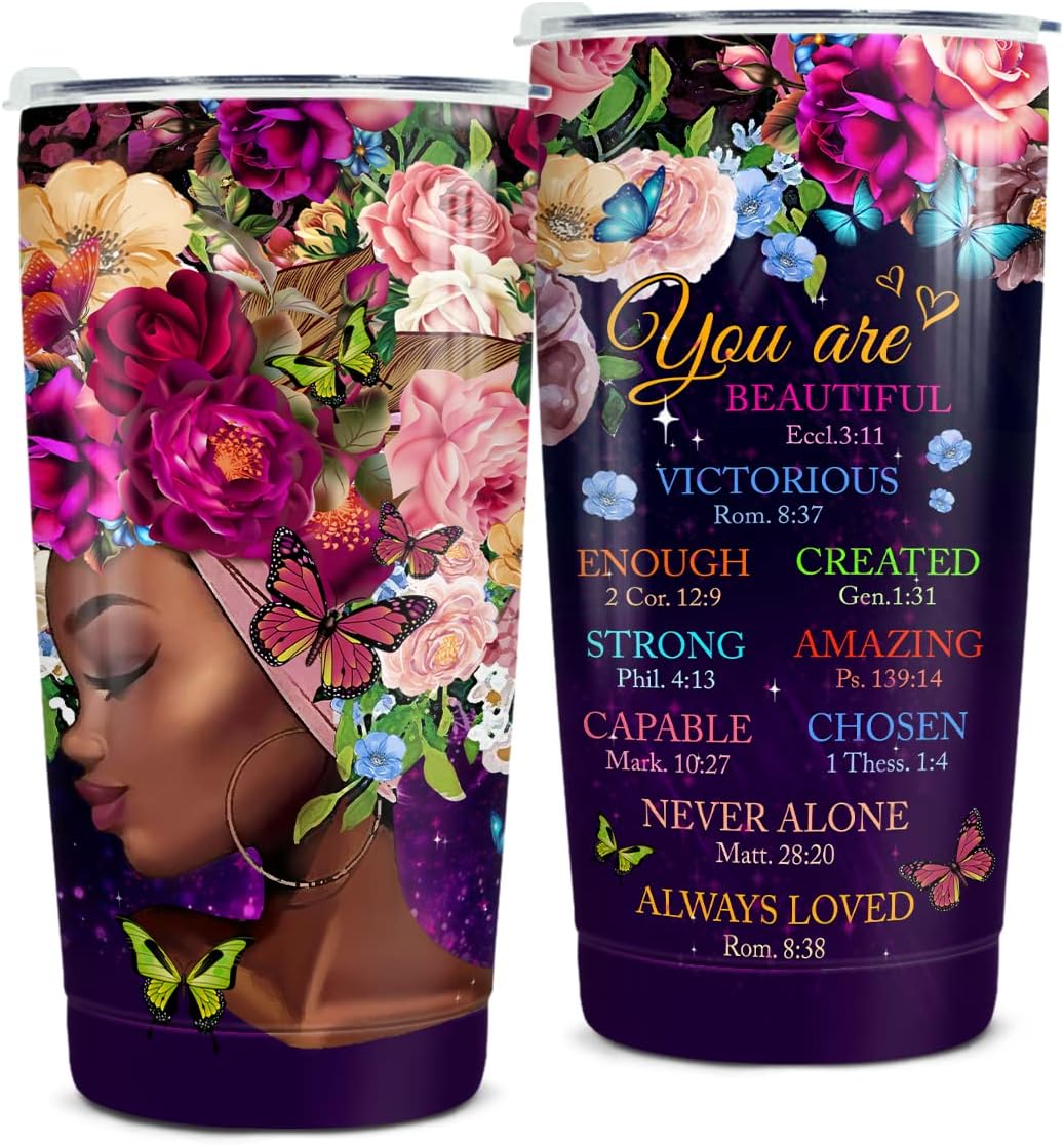 winorax Black Queen Nutrition Facts Tumbler Melanin Cup 20oz Stainless Steel Double Wall Vacuum Coffee Travel Mug With Lid African Gifts For Women Girls Friends Sister