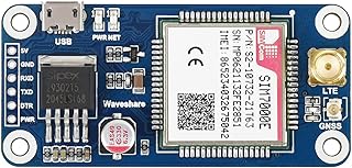 Waveshare NB-IoT eMTC Edge GPRS GNSS Hat for Raspberry Pi Zero W WH 2B 3B 3B+ Based on SIM7000E Support GNSS positioning Onboard USB interface voltage translator