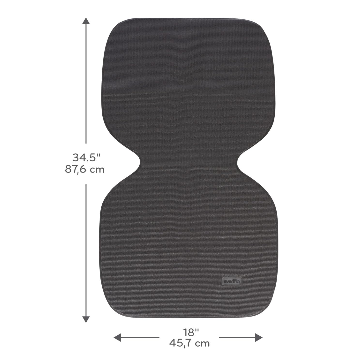 Undermat - Protezione per sedile auto per seggiolini e booster, doppio lato, materiale antiscivolo, colore: Nero