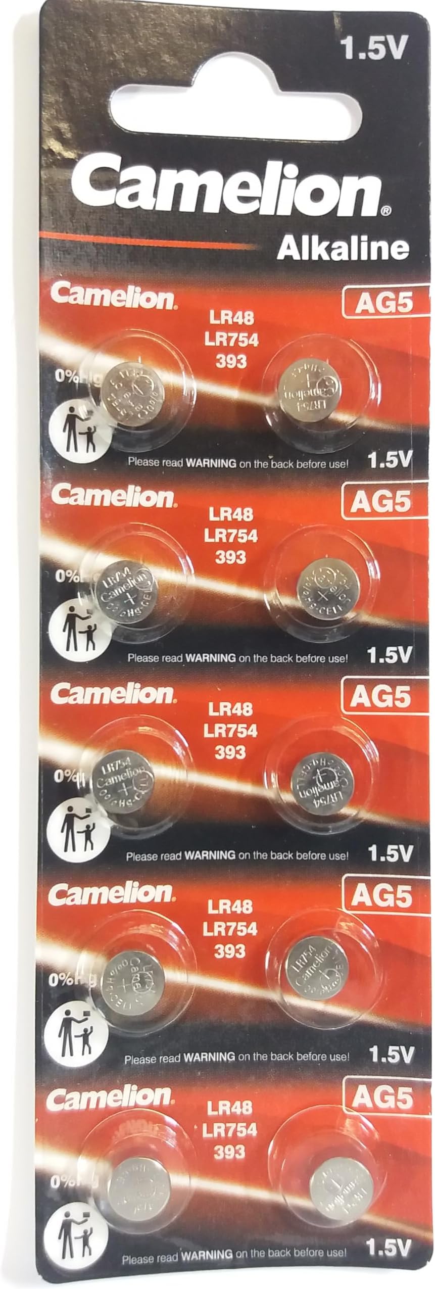 10 x 1.55V Button Coin Cell Watch Battery Batteries AG5 AG-5 LR750 LR754W