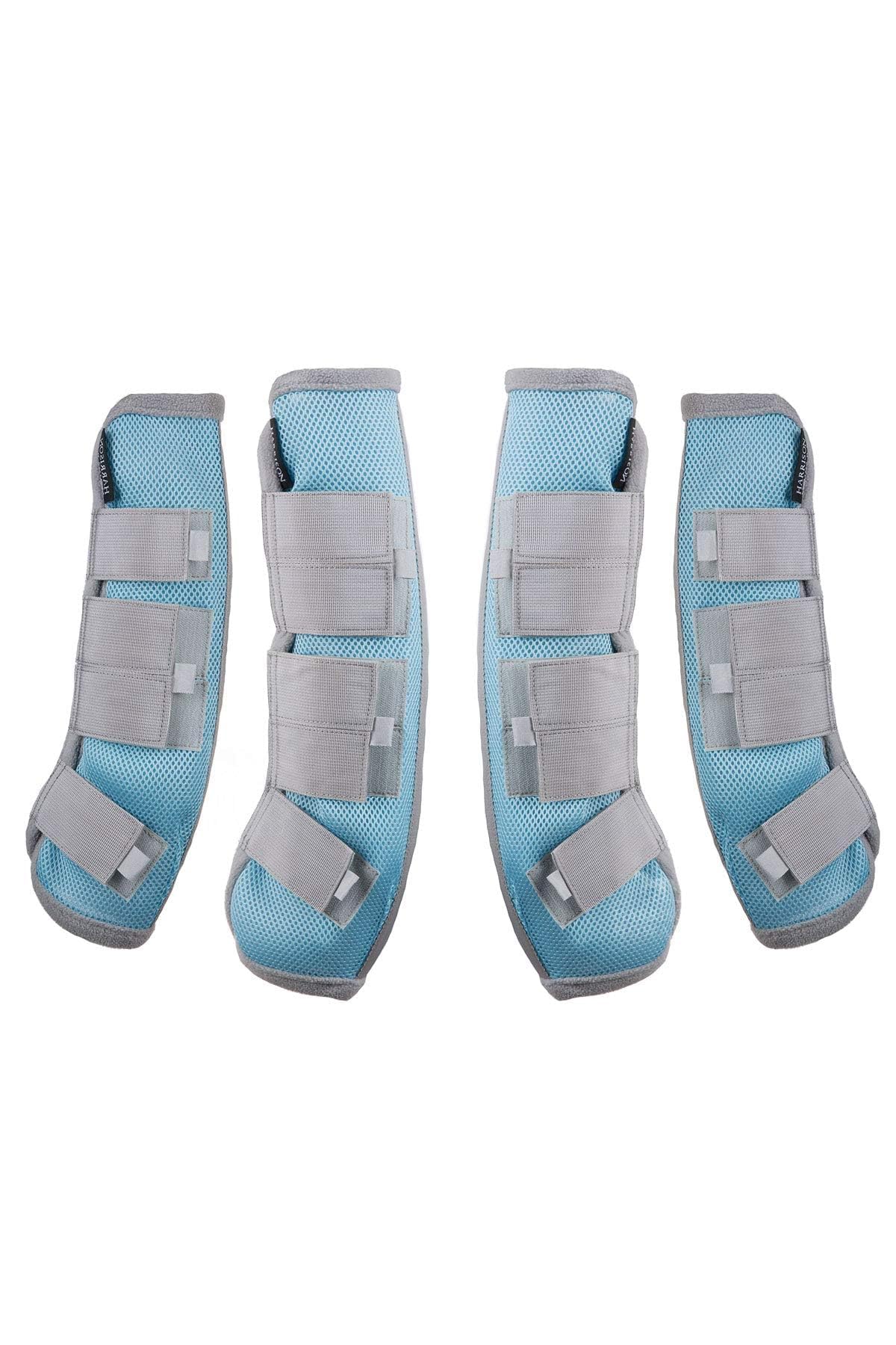 Harrison Howard Horse Fly Boots Leg Guards Fly Boots Protection Set of 4 Voodoo Blue Large Full Size