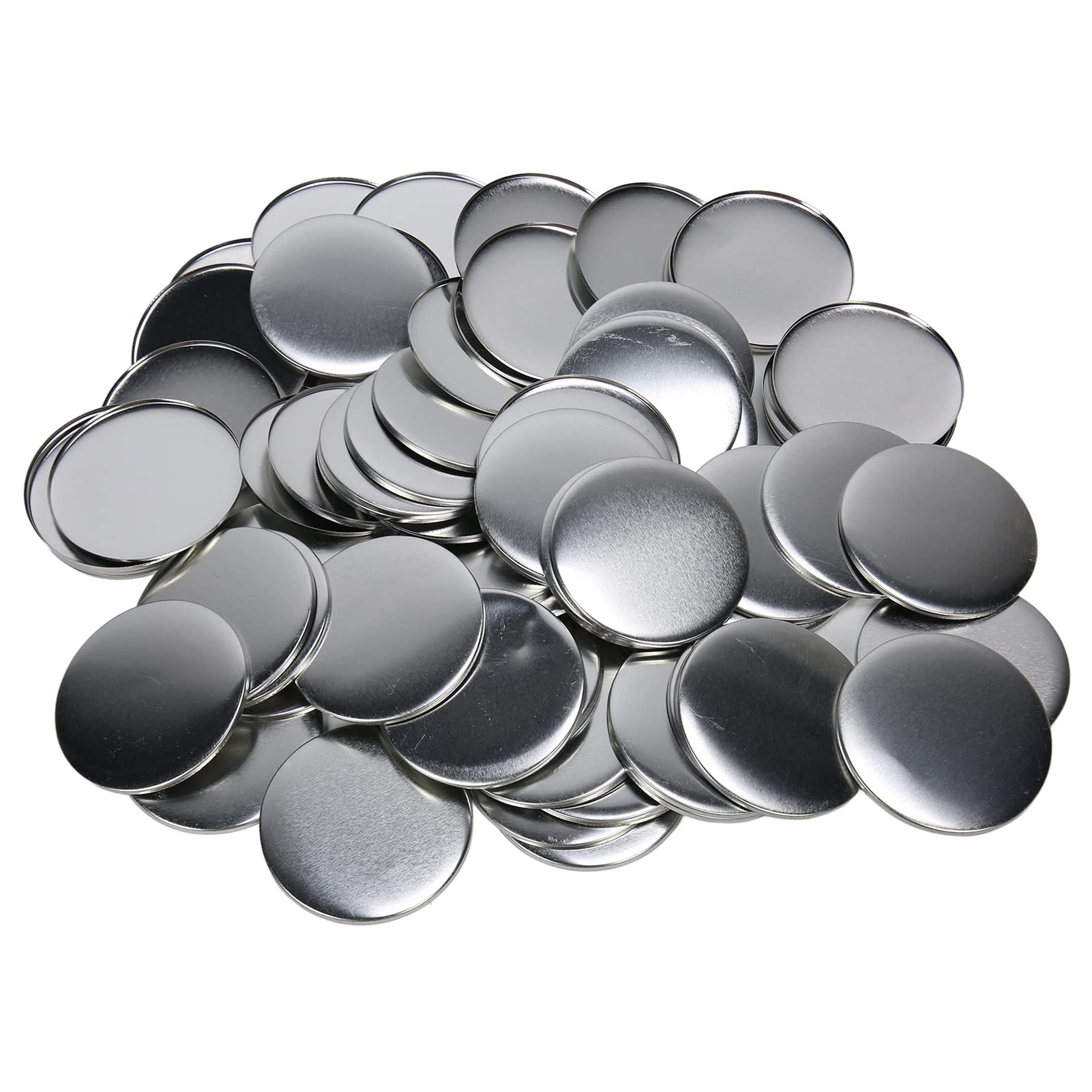 100 Stück Buttons Selber Machen, Ø 75mm DIY Ansteckbuttons Set Blanko Knopf Pins | Inkl. Anstecknadeln & Ersatzteilen | Buttonmaschine Zubehör für DIY Ansteckbuttons, Souvenirs (75mm)