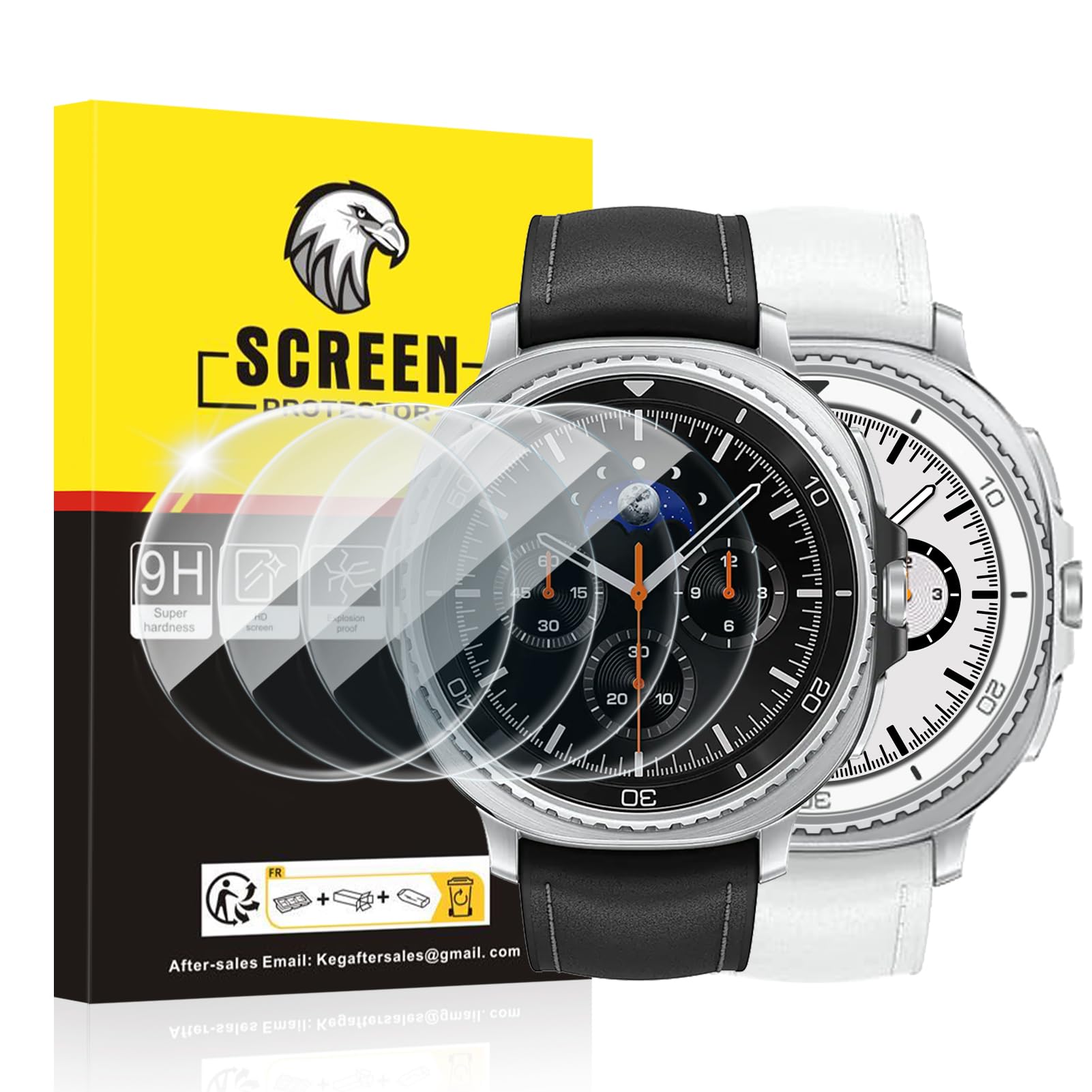 Aimtel 4-Stück Displayschutz Kompatibel mit Samsung Galaxy Watch 8 Classic 46mm Schutzfolie,Glas Anti-Kratzen Hohe Klar Displayschutzfolie für Galaxy Watch8 Classic 46mm(Nicht für Anderes Modell)