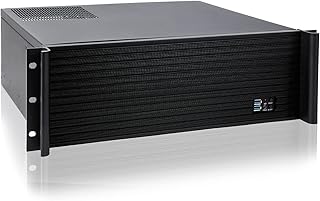 RackChoice Micro ATX 3U Rackmount Server Chassis max11x3.5 Bay,with 2x120mm+80mm Fan infront, Support Standard ATX PSU with Either top or Side Cooling