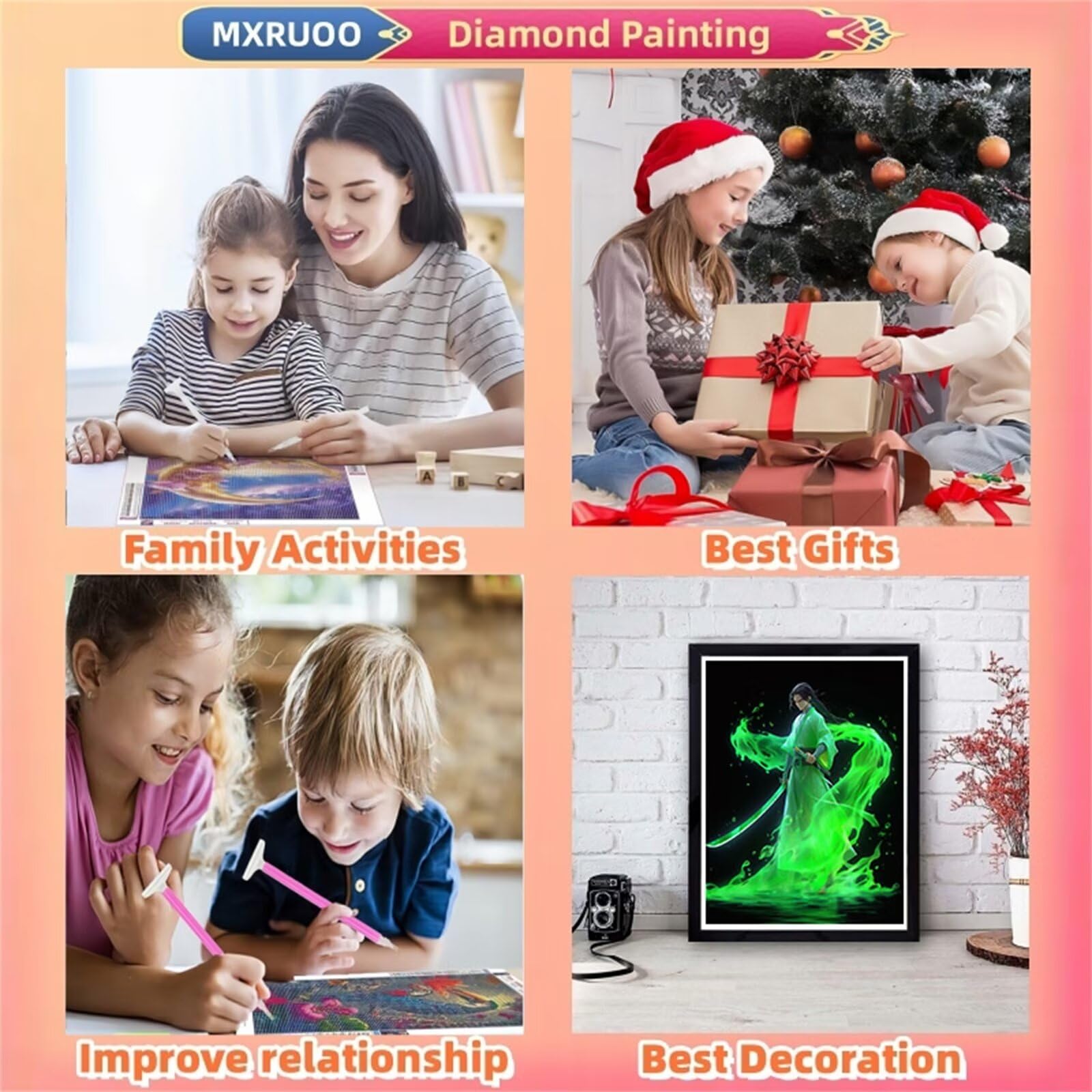 Malowanie diamentami 5D, zestawy sztuki z diamentami DIY, pełne wiercenie, kryształ górski, zestawy artystyczne dla dorosłych, ścieg, zestaw do haftowania dla początkujących, do domu, dekoracja