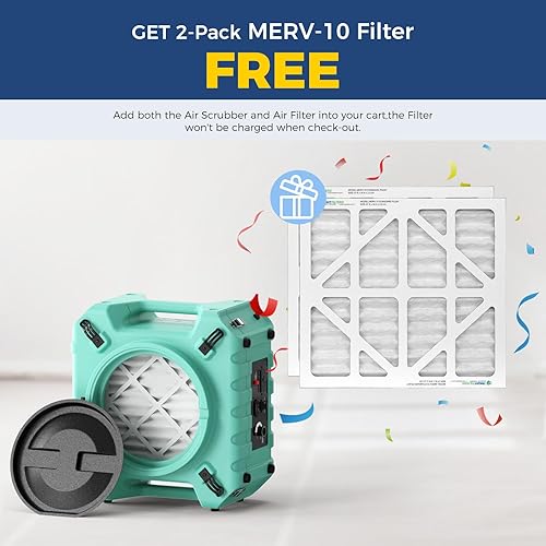 Miniatura 2 de ALORAIR PureAiro HEPA Pro 770 - Depurador de aire industrial, sistema de filtración de 3 etapas, salida GFCI, máquina negativa, depurador de aire