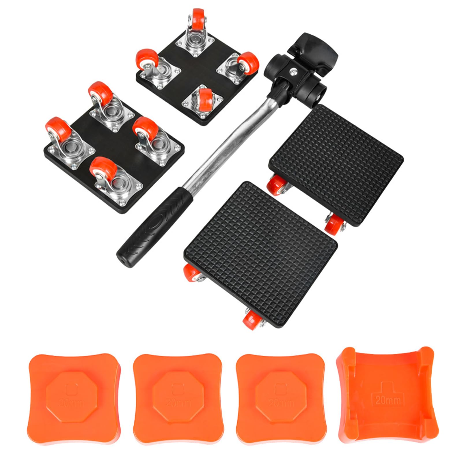 Duty Furniture Moving Tool with 4 Rotatable Casters, Supports Up to 1100Lbs for Home Commercial Appliances Relocation Aid