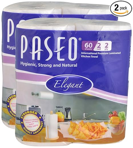 Big Bazaar Combo - Paseo Kitchen Roll Elegant 2 Ply 60N (Buy 1 Get 1, 2 Pieces) Promo Pack