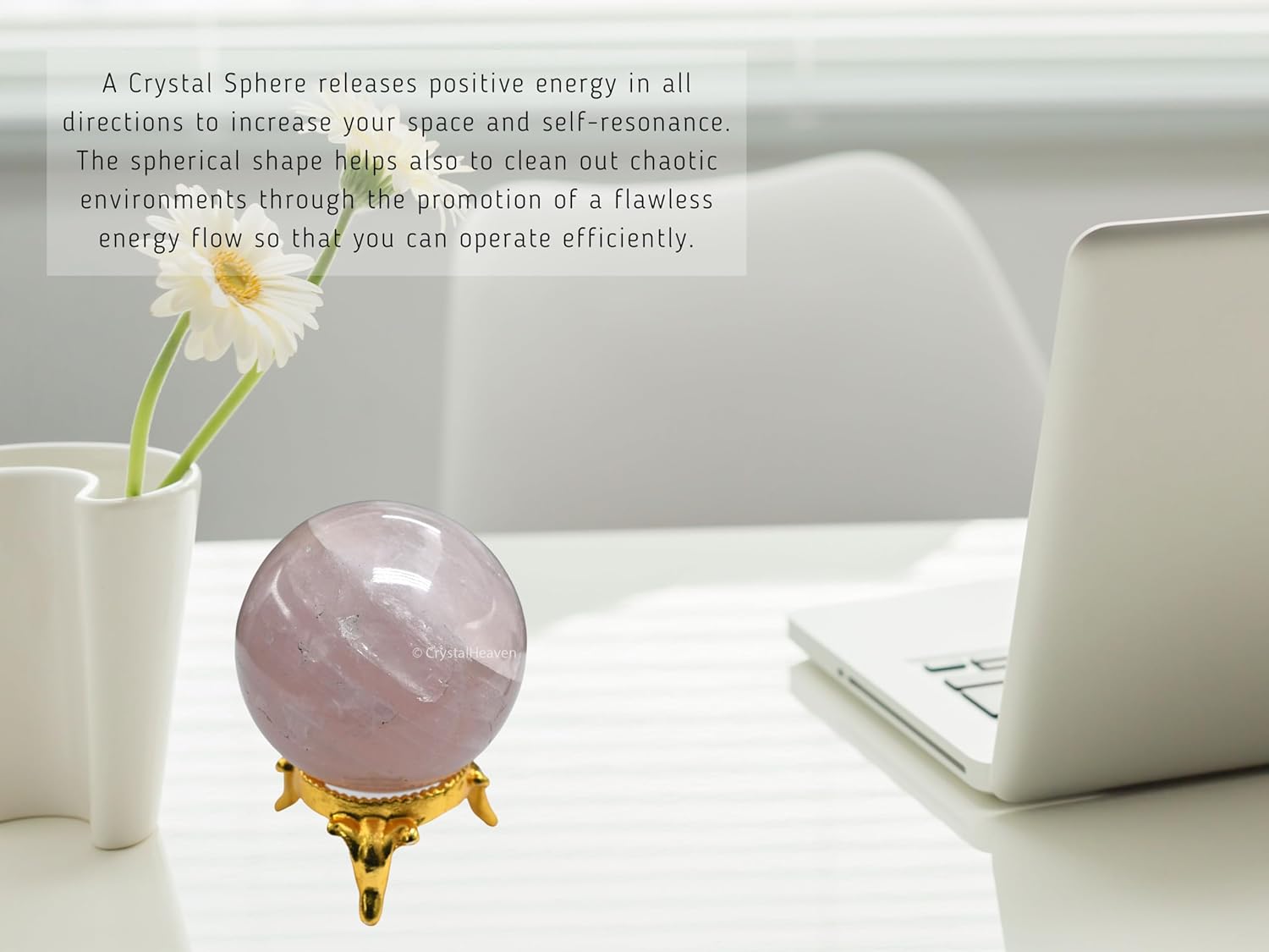 Certified Rose Quartz Crystal Ball for Meditation - Premium Crystal Vastu Items for Home and Feng Shui Items for Good Luck - Ideal for Pooja Supplies and Spiritual Practices (2" Inch) 5 71pvXfF5RCL. SL1500