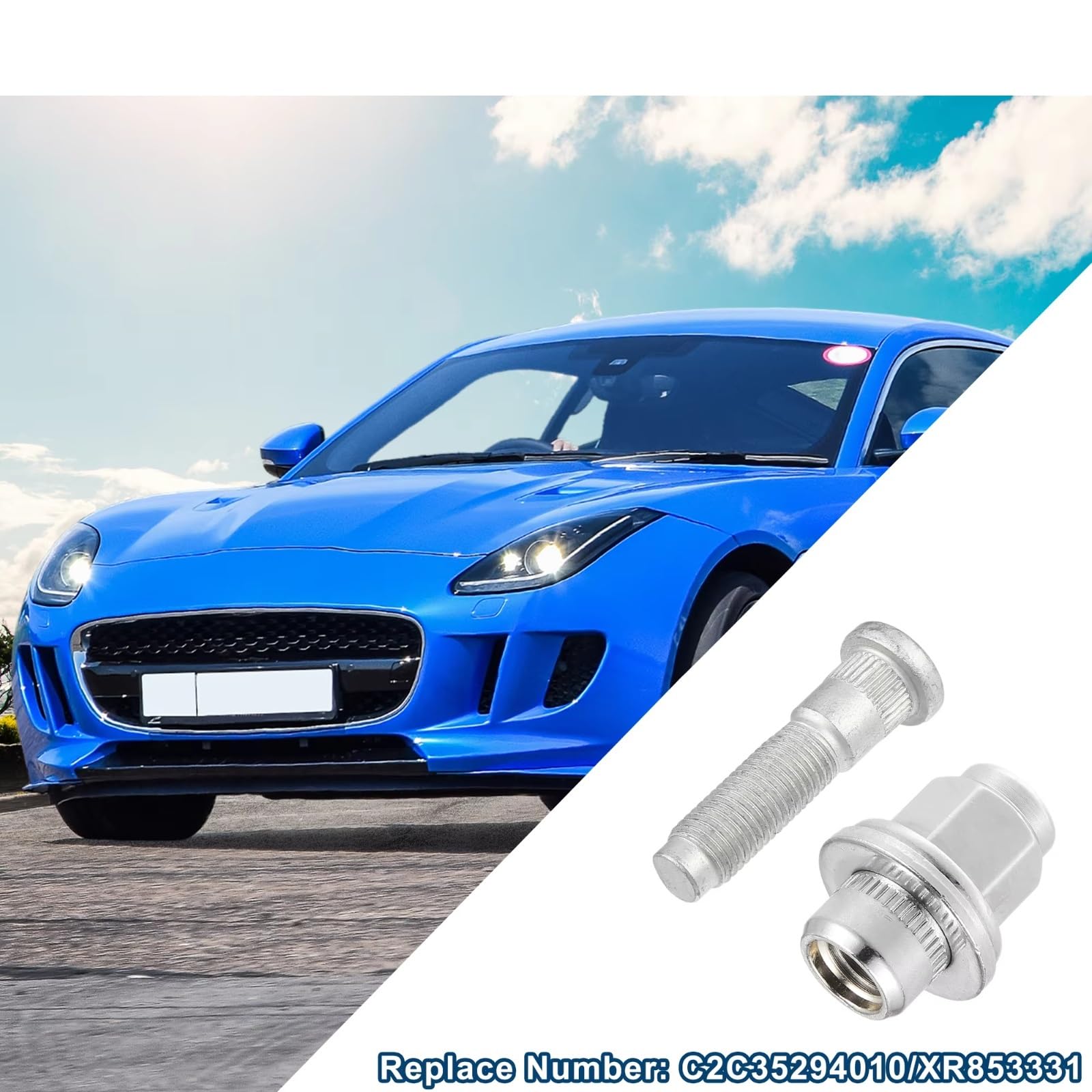 ricambio bullone ruota Set Dadi E Bulloni Ruote Auto Accessori C2S50885 Compatibile Con Jaguar Per F-Type 2013-2019 Per S-Type 1999-2009 Per X-Type 2001-2009
