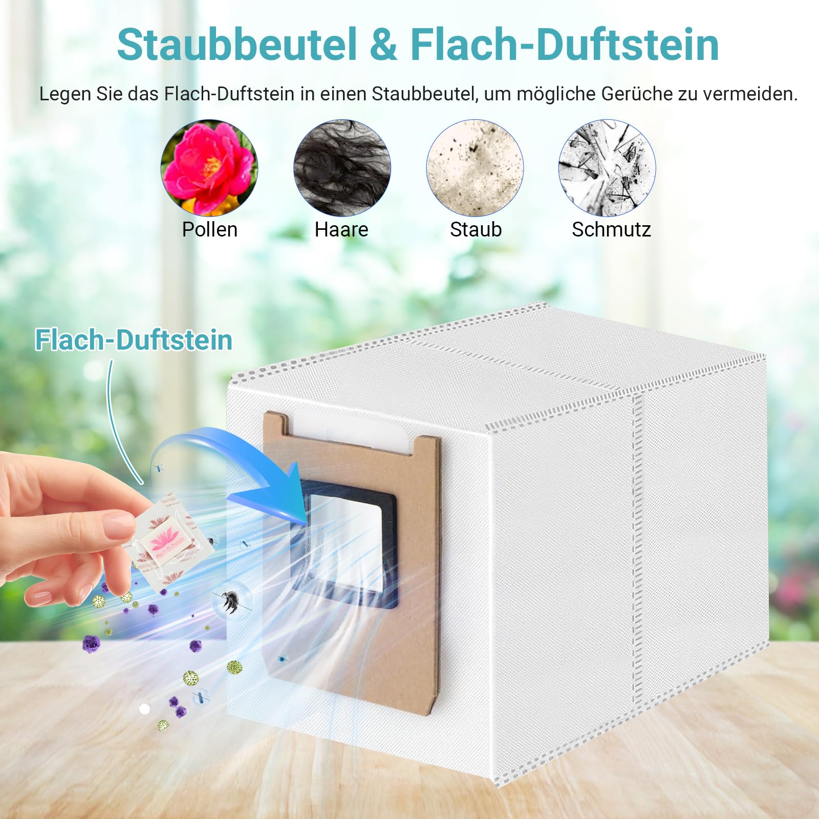 Set di 26 pezzi di ricambio per eufy E25 Omni: 1 paio di spazzole principali, 2 panni per scooter, 4 filtri lato destro, 6 spazzole laterali, 6 sacchetti per la polvere, 6 pietre profumate, 1