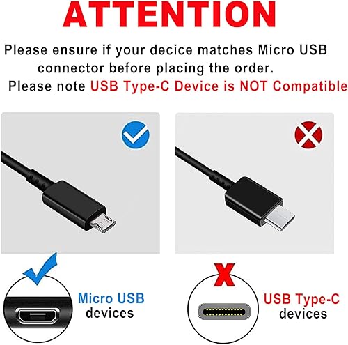 Miniatura 3 de Kit de cargador rápido adaptable compatible con Samsung Galaxy S7S7 Edge S6S6 EdgeNote54 S4S3 S2 J7 J7V J5 J3V J3V J2G3 G4 K20Moto E4 E5, cargador