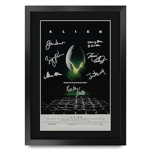 HWC Trading Alien Sigourney Weaver 16 x 12 inch Framed Gifts Printed Poster Signed Autograph Picture for Movie Memorabilia Fans - 16" x 12" Framed