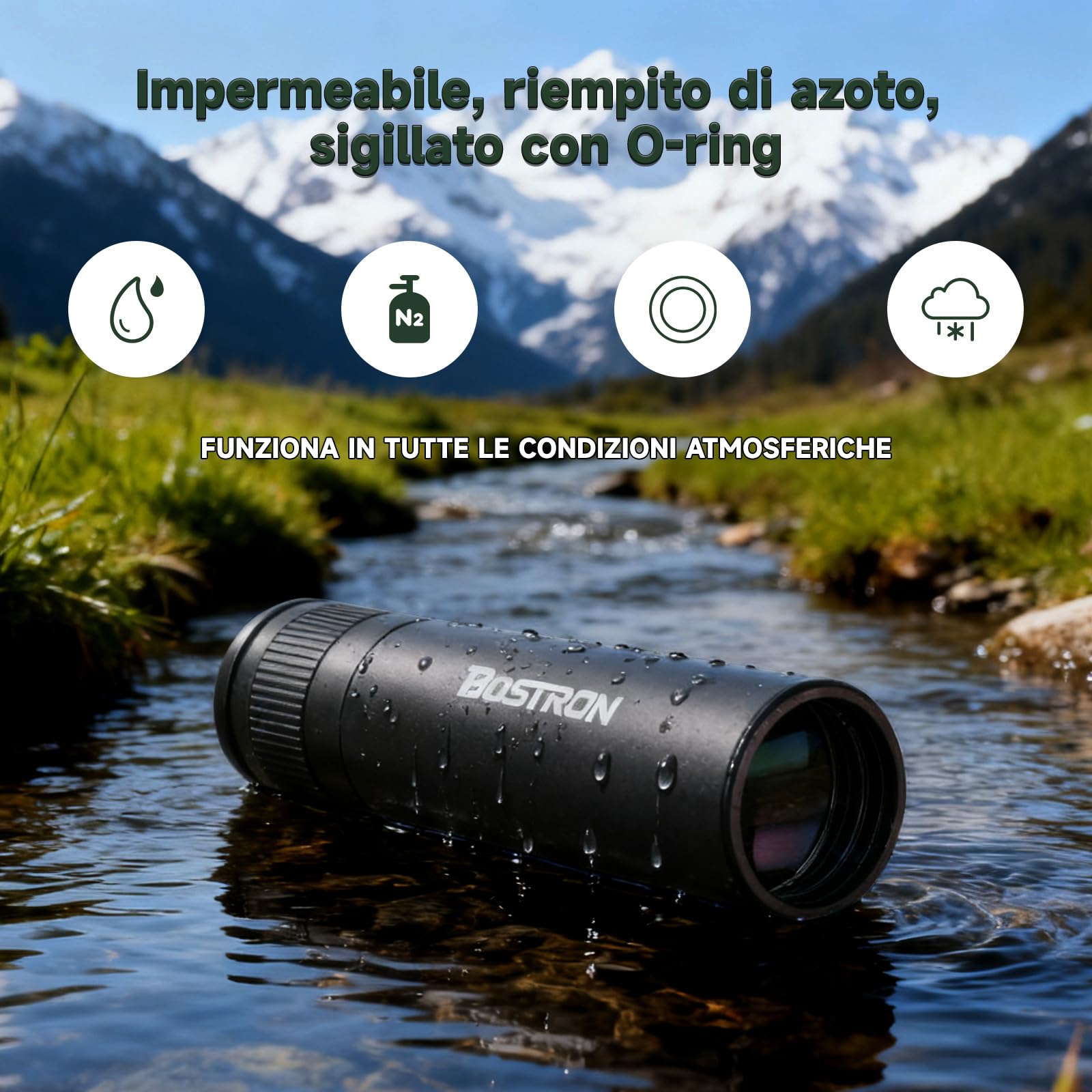 Telescopio Monoculare 7 X 32,HD FMC Professionale per natura | Telescopio Monoculare ad Alta Potenza Impermeabile – Compatto per Adulti per Watching Caccia Campeggio,Concerti
