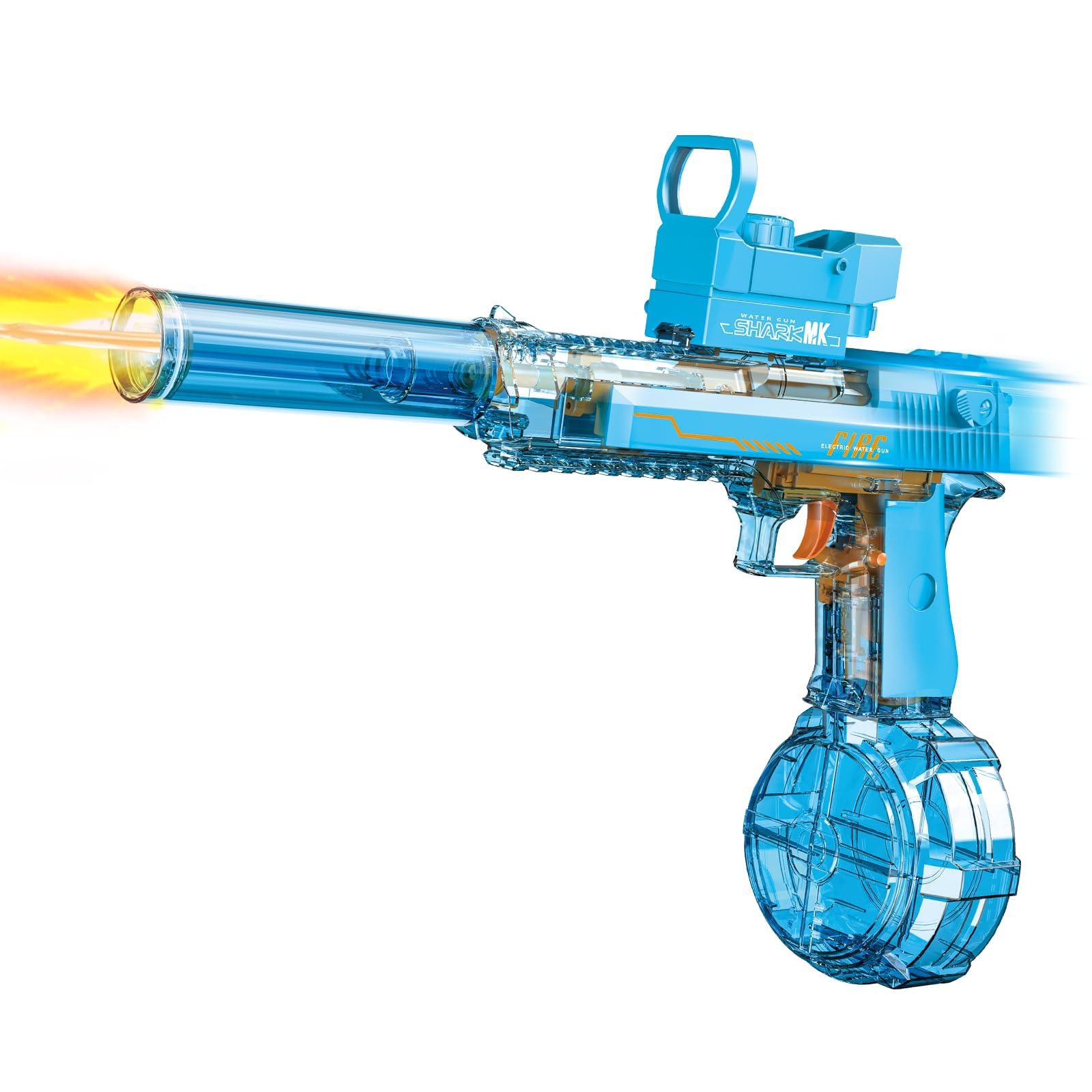 StimuVariety Elektrische Wasserpistole Erwachsene Kinder, Automatische Sprühwasserpistole mit LED-Lichtern, Spielzeug für Sommer-Außen-Pool-Strand-Partys