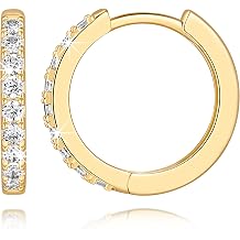 14K Gold Earrings for Women 14K Gold Hoop Earrings for Women Gold Hoop Earring for Womens Hoops with Cubic Zirconia and Multiple Size Options for Every Style Hoops Earring for Womens 12/14/16/20/25/30mm
