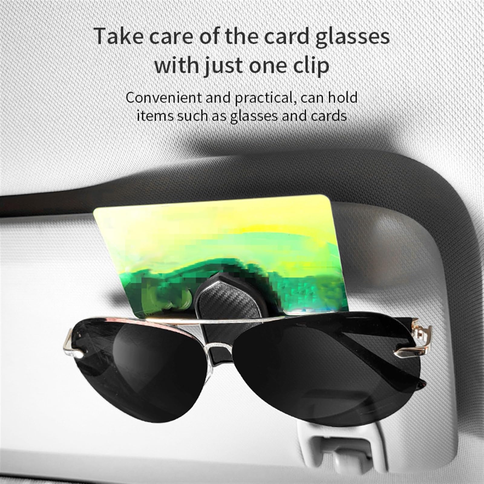 WILSEM Porte-Lunettes De Pare-Soleil De Voiture pour Ford pour Fiesta Porte-Lunettes De Soleil De Voiture Pince Accessoires De Voiture Étui Lunettes