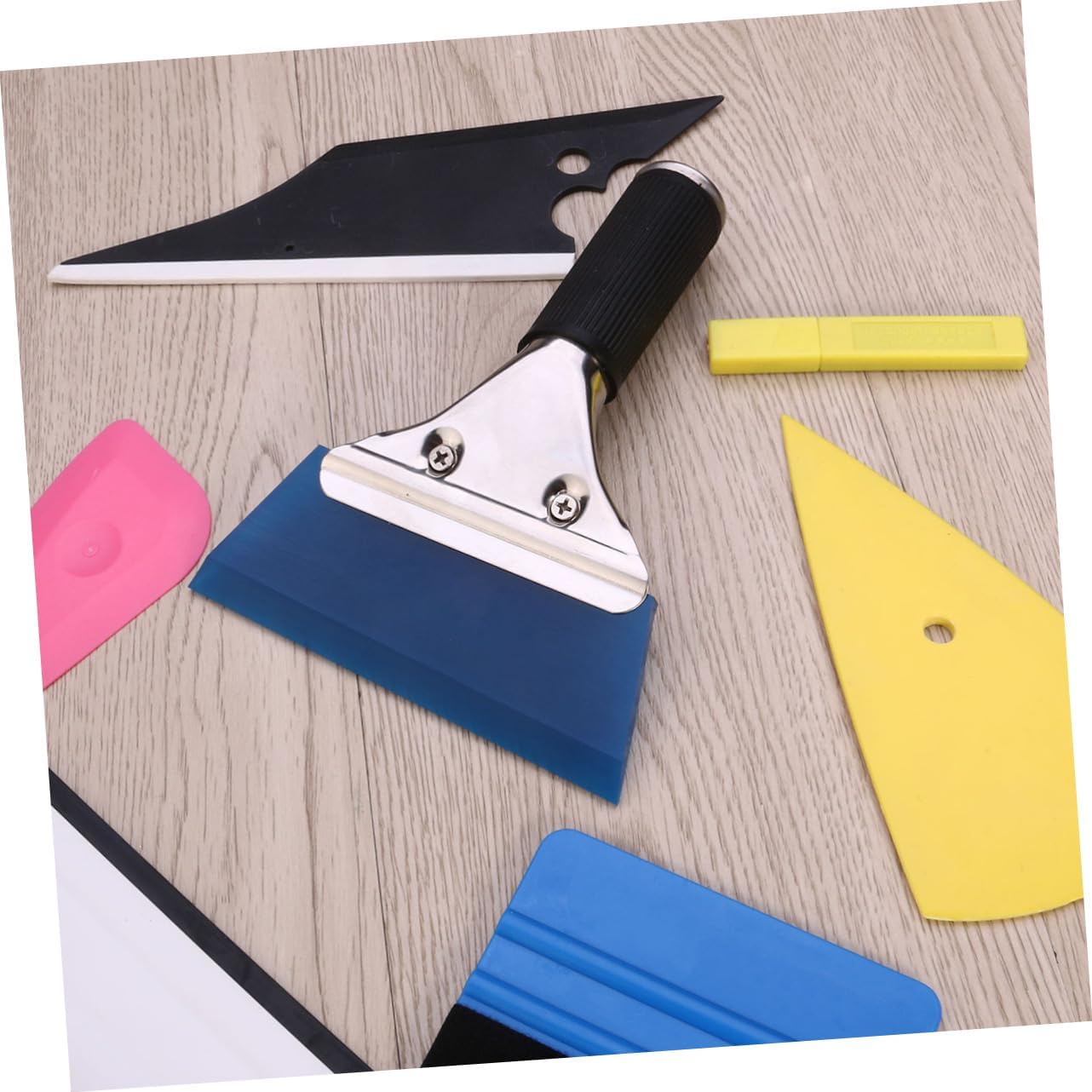 ULTECHNOVO 8pcs Automotive Film Application Tool Kit Squeegees Scrapers Cutters Material Scratch Easy to Use and Store