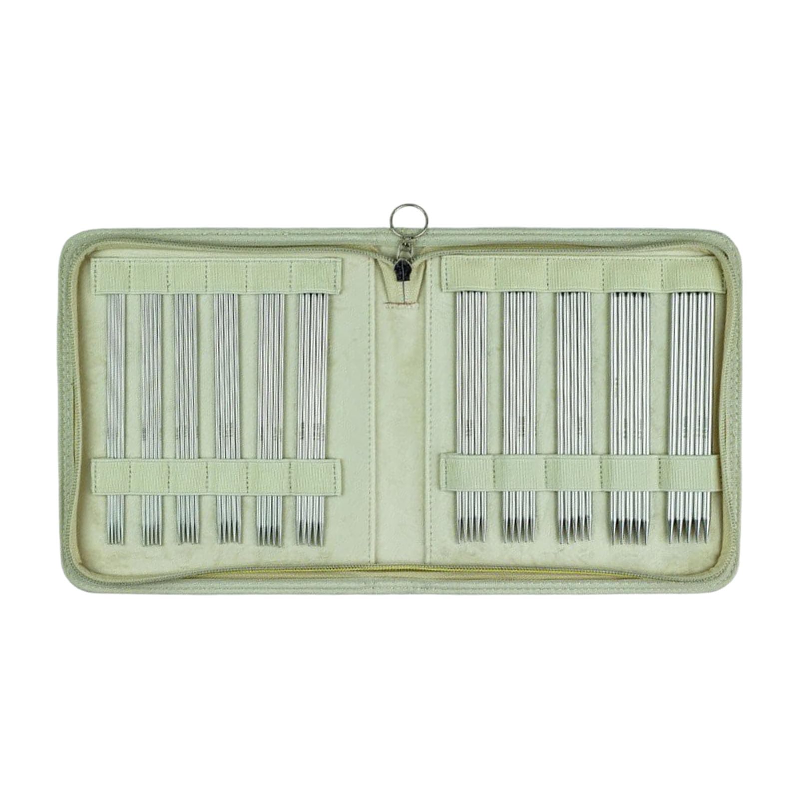 SXRQ 11Pairs Double Pointed Head Stainless Steel Knitting Needle with Storage Case 2.0mm-6.0mm for Weaving Sweater Scarf Hat Knitting Probes