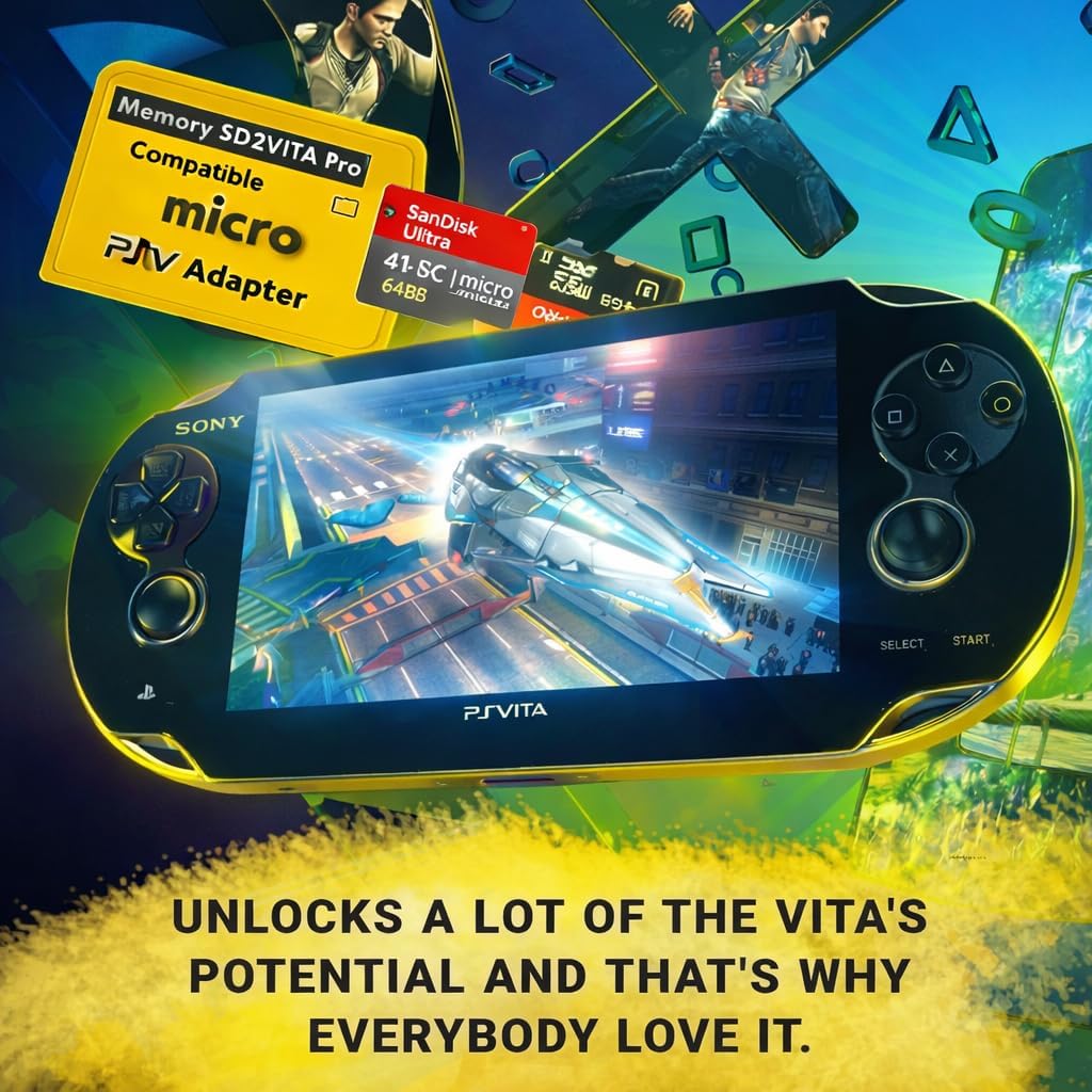 SD2Vita 5.0 PS Vita Micro SD Memory Card Adapter, Micro SD Adapter for PSV 1000/2000 3.60 HENkaku Enso System, DQ053
