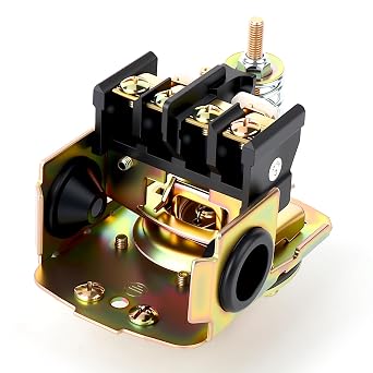 MEANLIN MEASURE MPS2040 Water Well Pressure Control and Port Air Compressor Pressure Switch,20-40 PSI Pressure Setting,1/4 Female BSP,Adjustable Differential,Tank Water Pump Control Valve