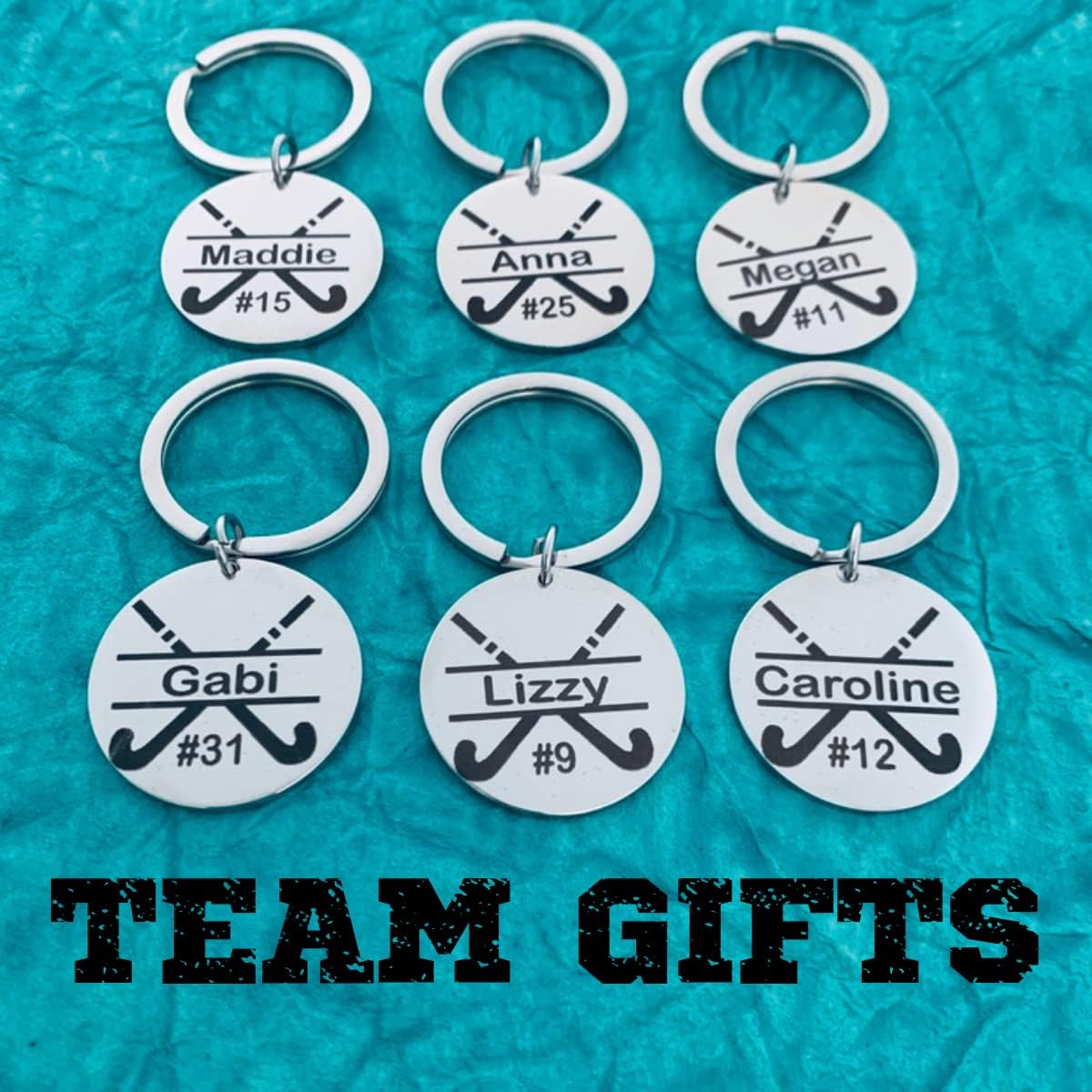 Personalized Field Hockey Keychain with Custom Engraving, Stainless Steel Field Hockey Gift, Field Hockey Jewelry, Field Hockey Player, Team and Coaches Gifts - Image 4