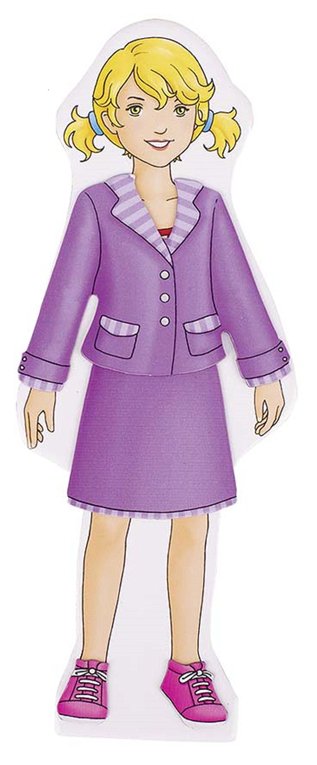 goki, 58531.0, magnetische Anziehpuppe mit Outfits, 26 Teile