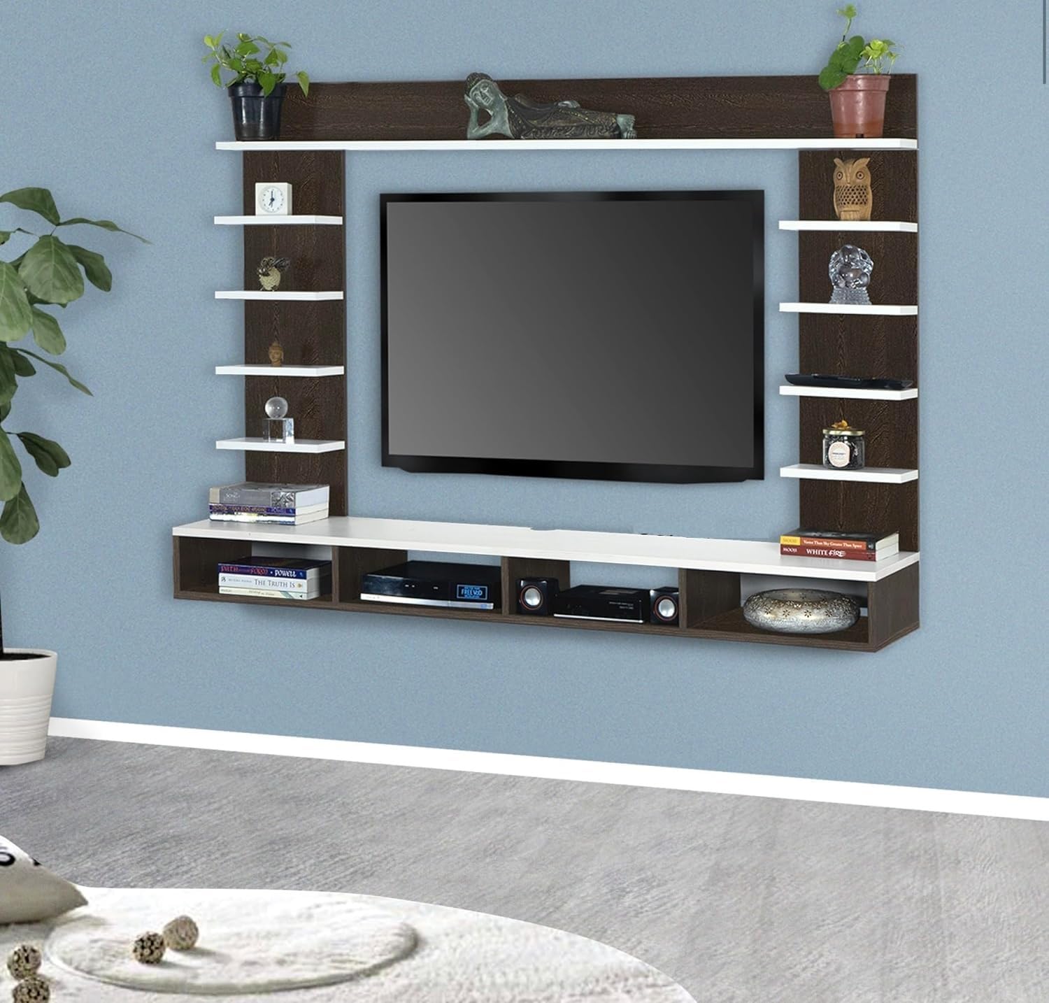 DAS Stark Wall Mount Engineered Wood TV Entertainment Unit/Tv Rack Set ...