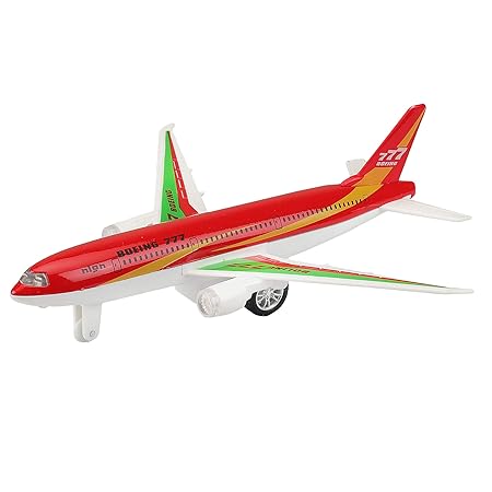 GetBest 18cm Long Die Cast Aircraft Pull Back Vehichle Plane for Kids, Red