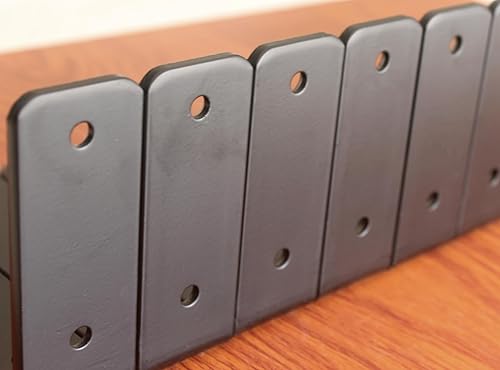 Miniatura 174 de Paquete de 4 soportes en L para estante, 8 pulg. largo x 6 pulg. alto x 1.5 pulg. ancho, grosor 03/64 pulg., soporte de hierro, metal, industrial