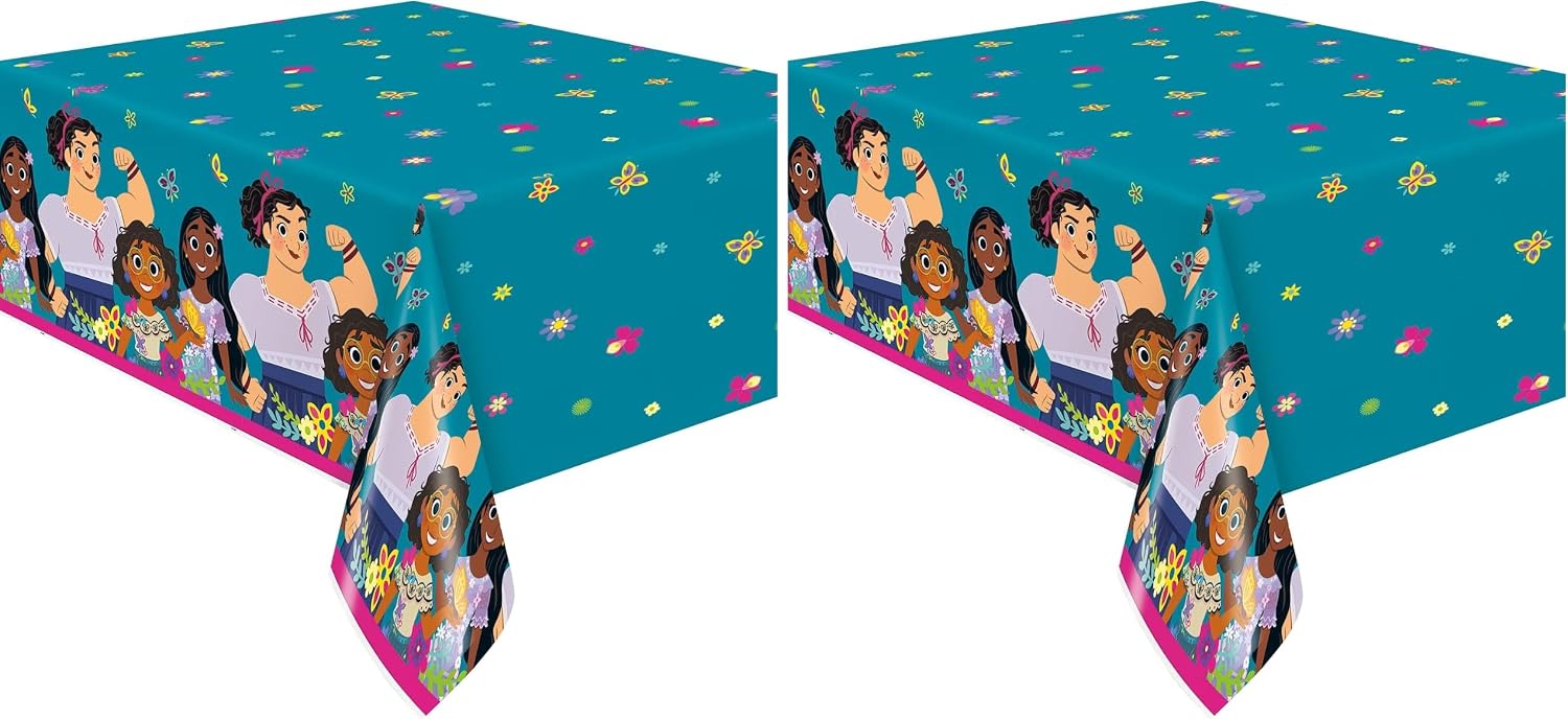 Disney Encanto Ultimate Party Table Cover, 54" x 84" (1 Count) - Multicolored & Kid-Friendly Design Plastic Tablecloth, Perfect for Any Celebration image 4