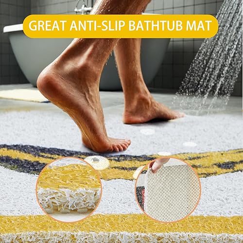 Miniatura 6 de Tapete antideslizante para bañera, tapete de baño antideslizante de 0.6 pulgadas, extra grueso, de secado rápido, tapete de ducha antideslizante,