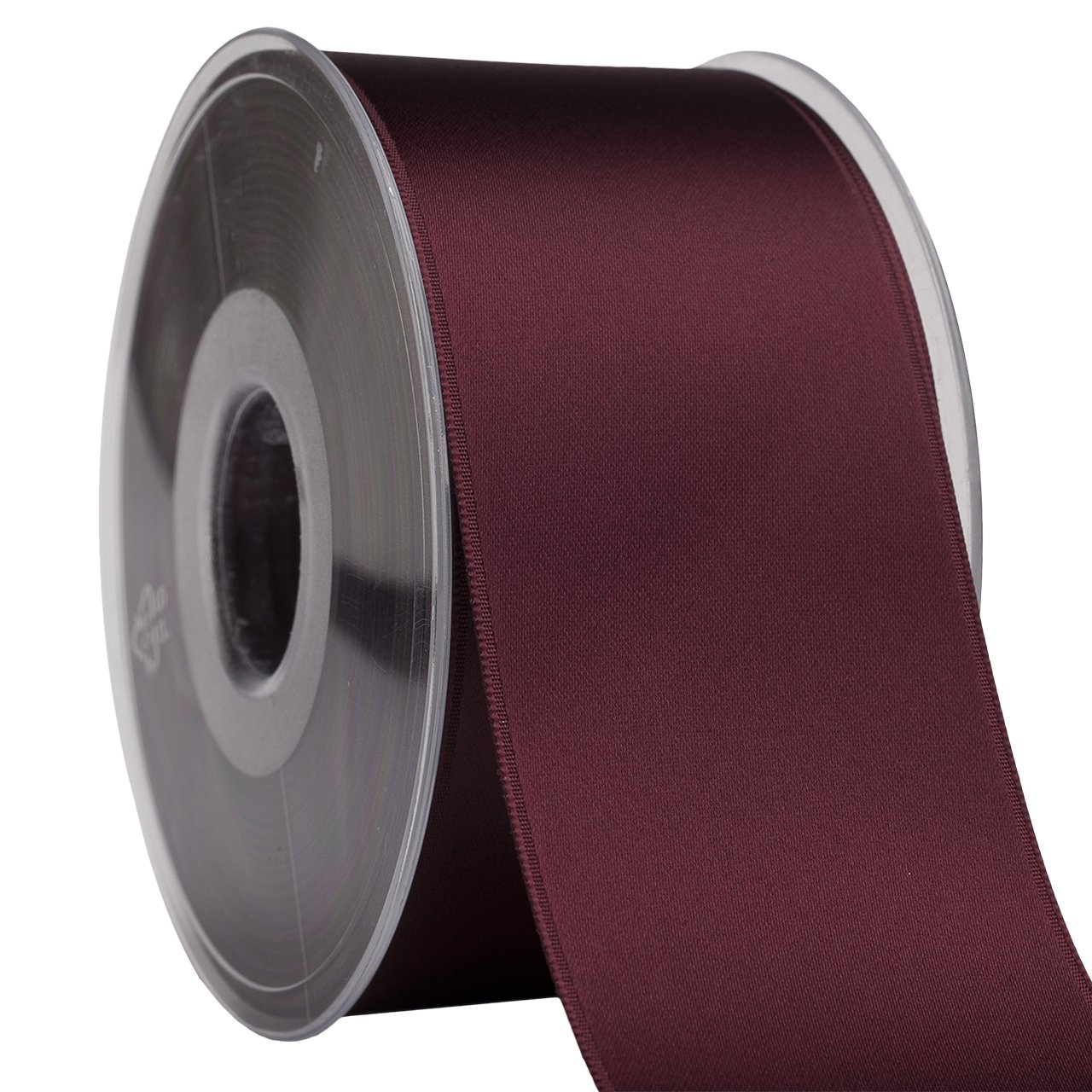 Ruban tissu satiné bordeaux anti-effilochage de 5,1 cm x 24,7 m