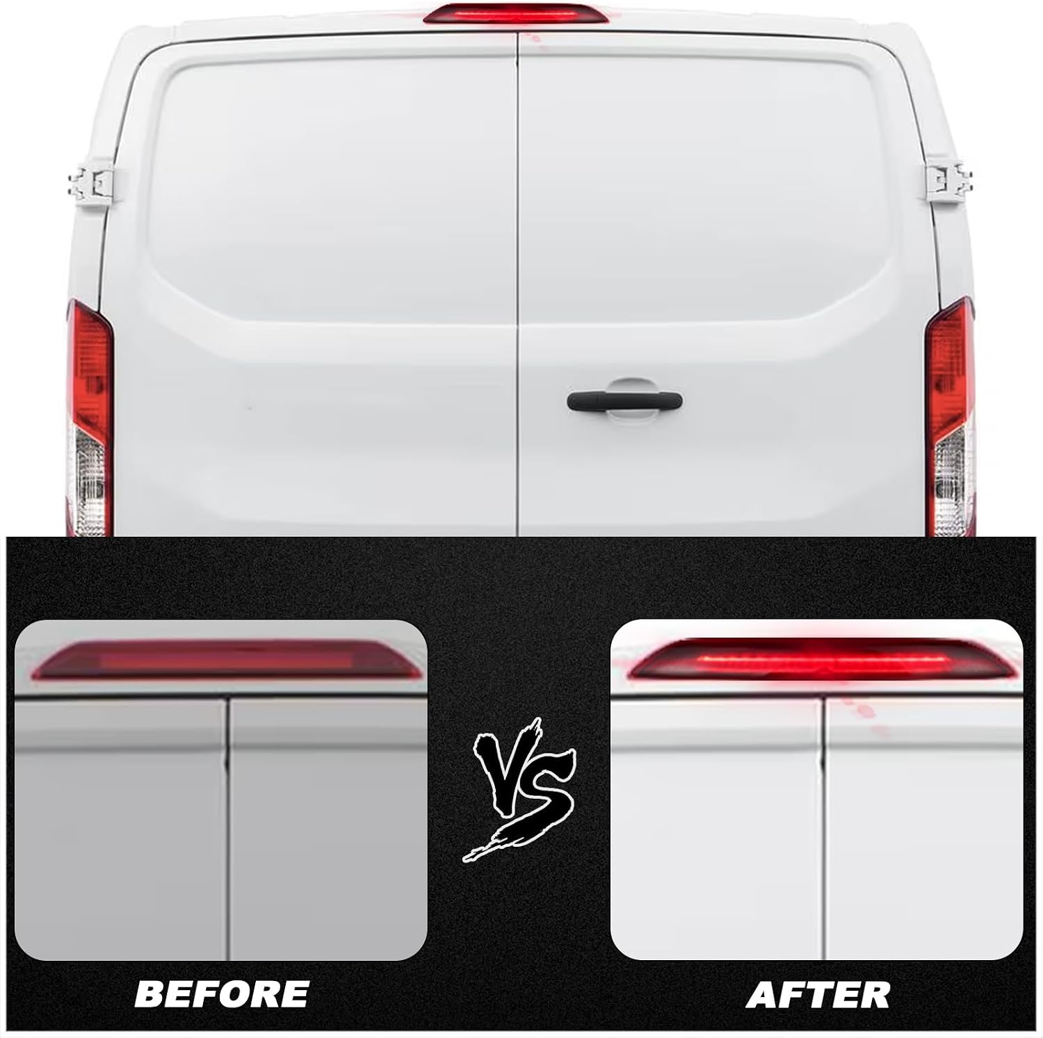 LED High Mount Third Brake Light for 2015-2023 Ford Transit (T150/T250/T350/T350 HD) Base/XL/XLT - Direct Replacement Stop Lamp | Plug & Play Installation