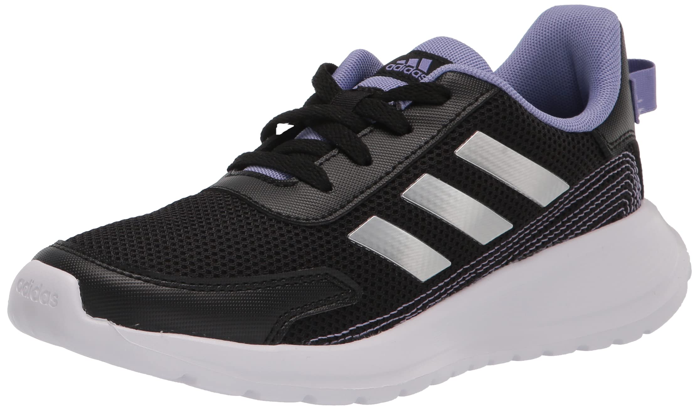 adidas Kids Tensor Run Shoes, Black/Silver Metallic/Light Purple, 9 US Unisex Toddler