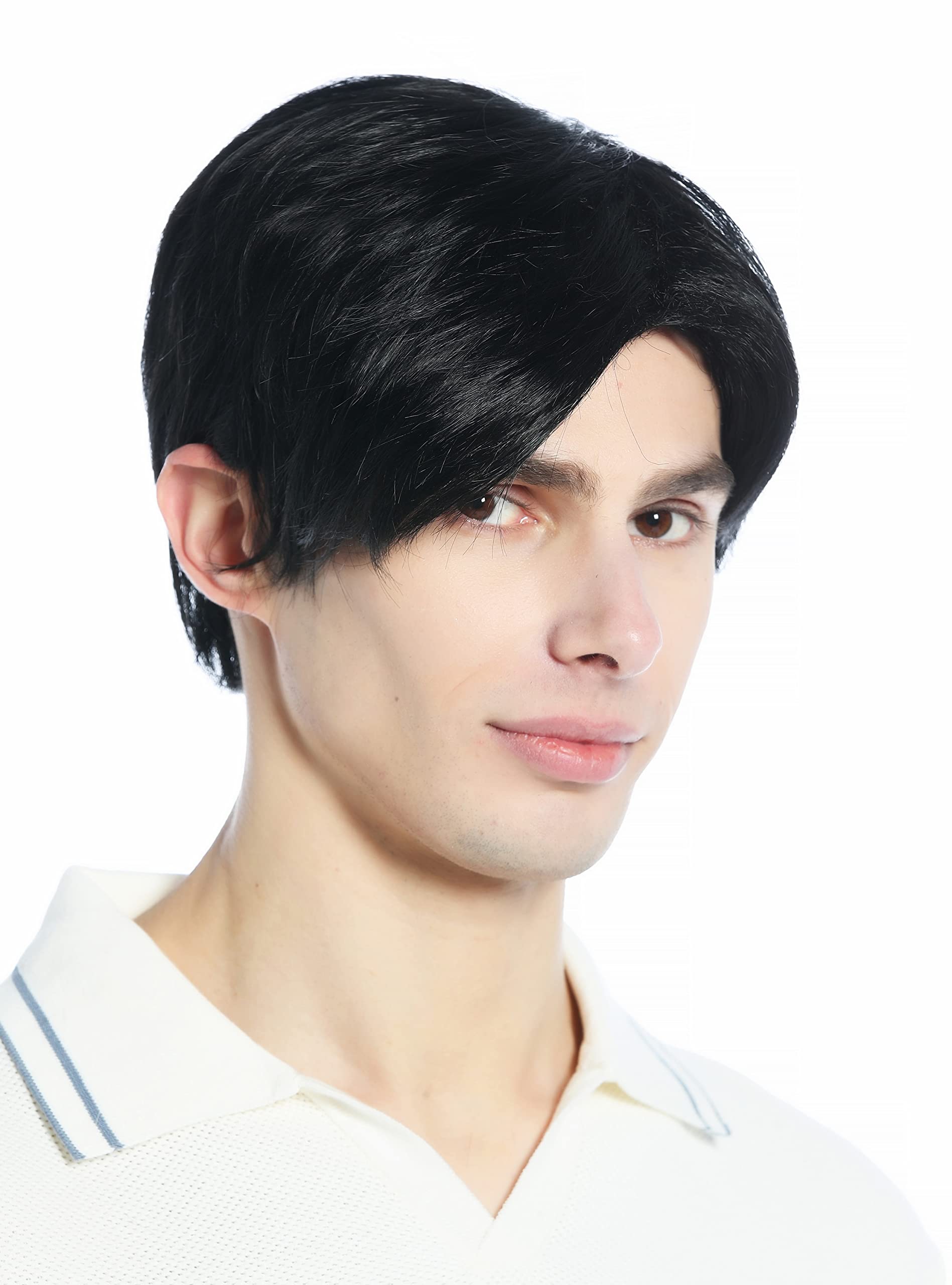 WIG ME UP - M230-1 Wig Man's Men short straight parting parted black, deep black (1) - Image 2