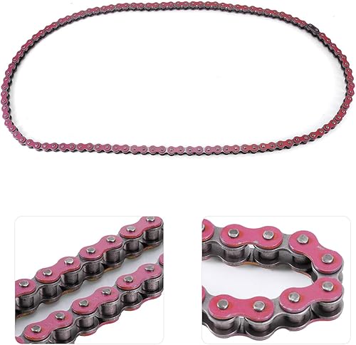 Vista 14 de ARAMOX Cadena de motocicleta, cadena de eslabones de repuesto para 420‑106L motocicleta ATV (verde)