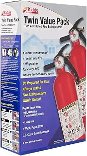Kidde 2-Pack Multipurpose Fire Extinguishers Red UL Rated 1-A 10-B:C Home Kitchen Garage Protection