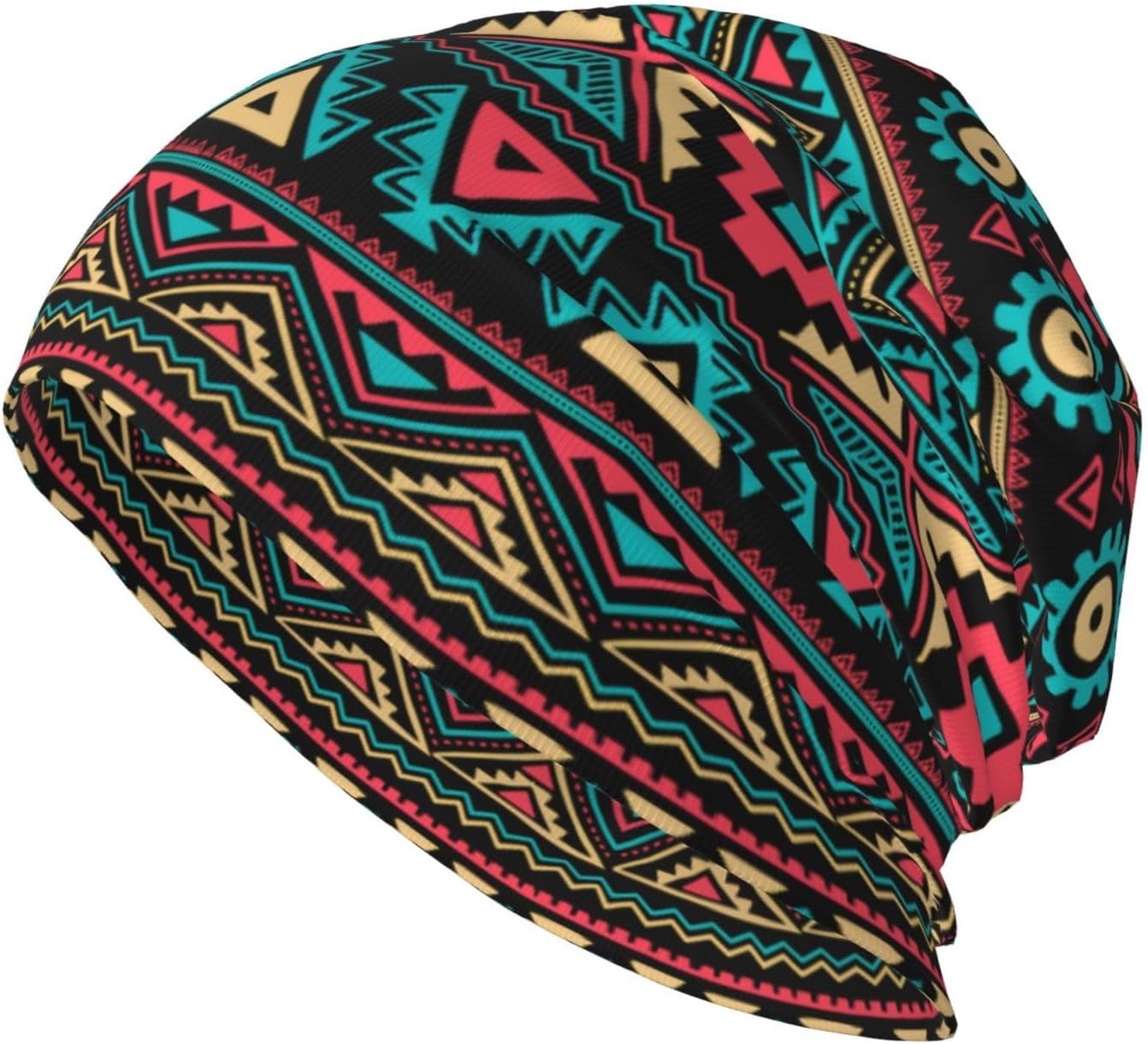 African Beanie Hat for Women Men Fashion African Ethnic Tribal Style Print Knitted Hat Chemo Hat Unisex Skull Caps